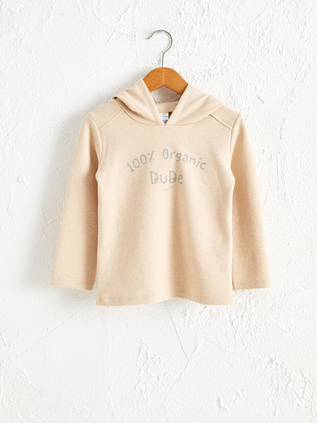 Bej Erkek Bebek Organik Pamuklu Sweatshirt Lc Waikiki