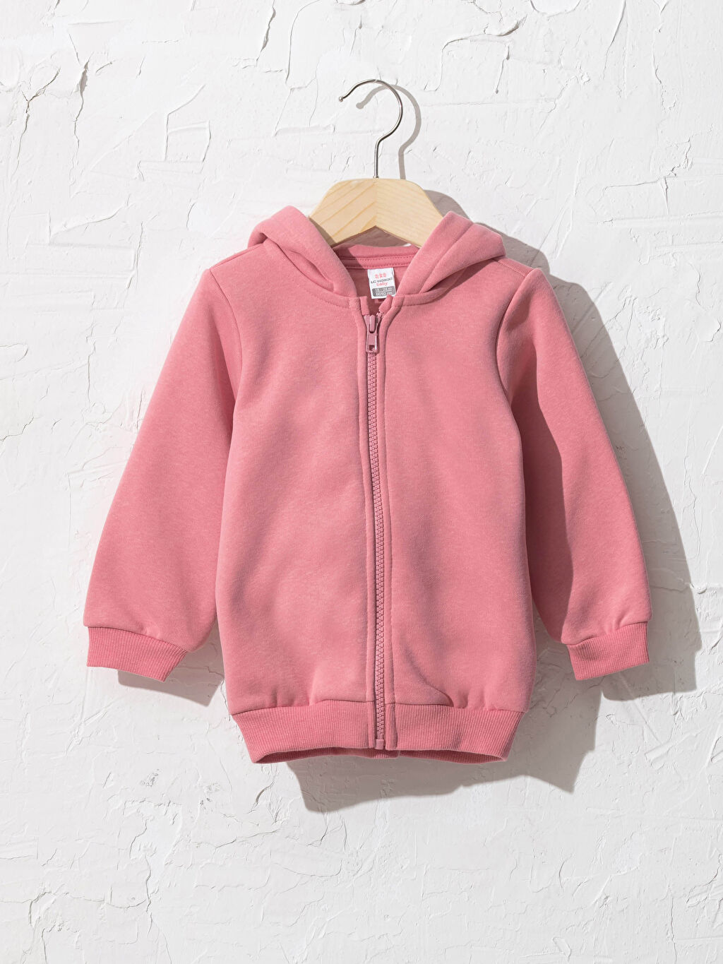 Pembe Kız Bebek Fermuarlı Sweatshirt LC Waikiki Pembe Kız Bebek Fermuarlı Sweatshirt LC Waikiki
