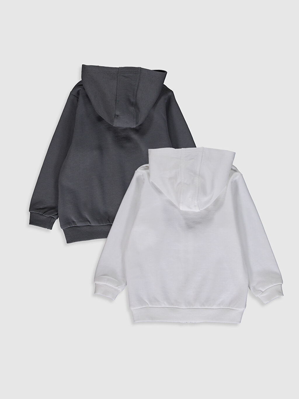 Gri Erkek Bebek Fermuarli Kapusonlu Sweatshirt 2 Li Lc Waikiki