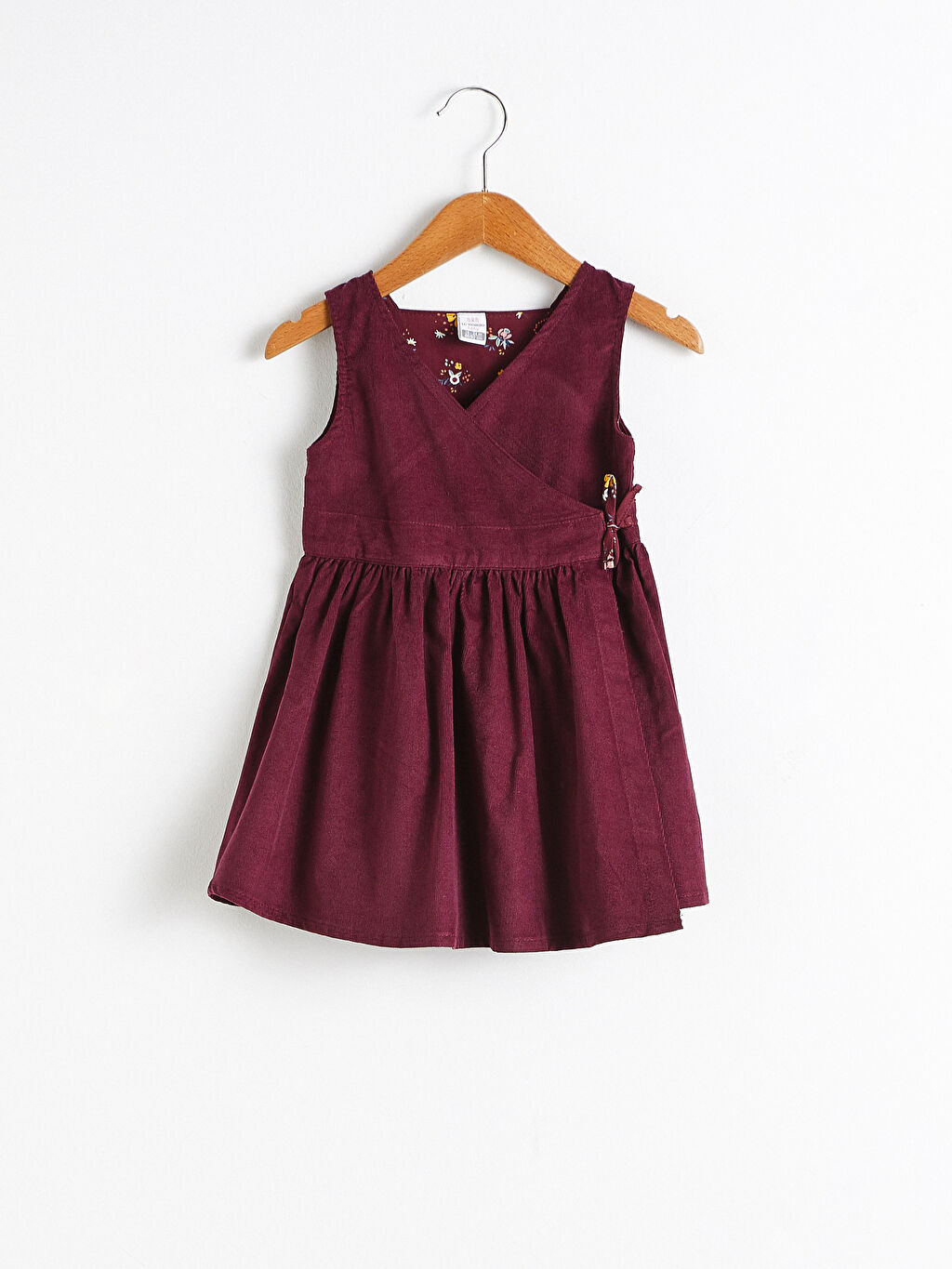Bordo Kiz Bebek Kadife Elbise Lc Waikiki
