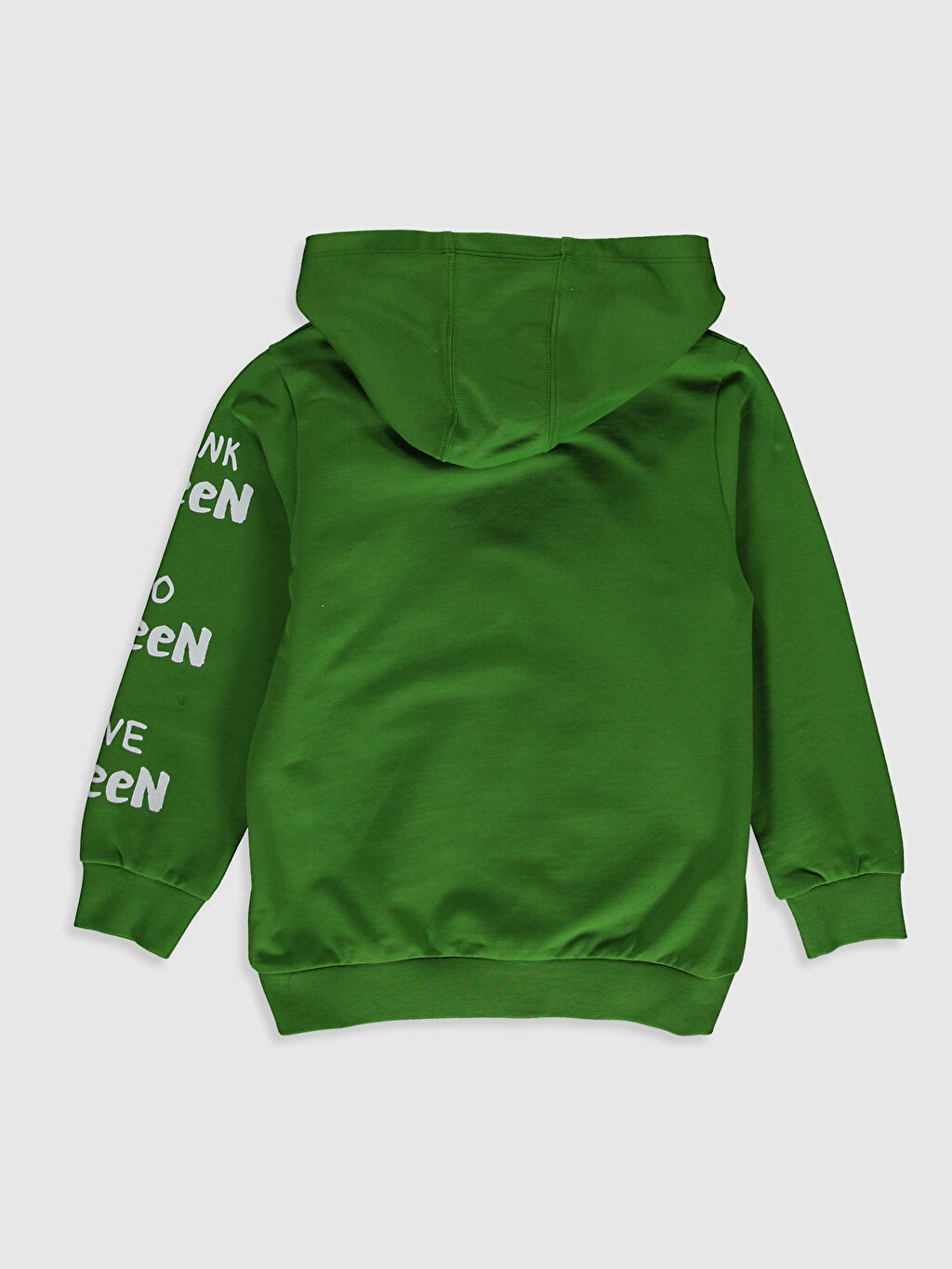 Yesil Erkek Cocuk Baskili Kapusonlu Sweatshirt Lc Waikiki