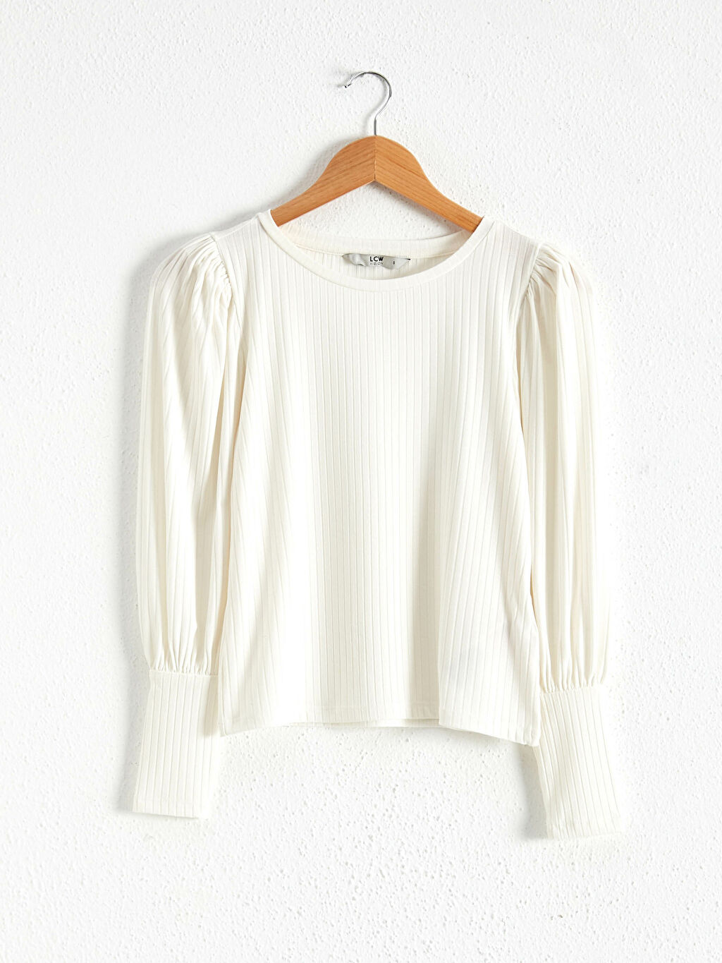 Ekru Balon Kol Esnek Tisort 0wcu27z8 Eew Lc Waikiki