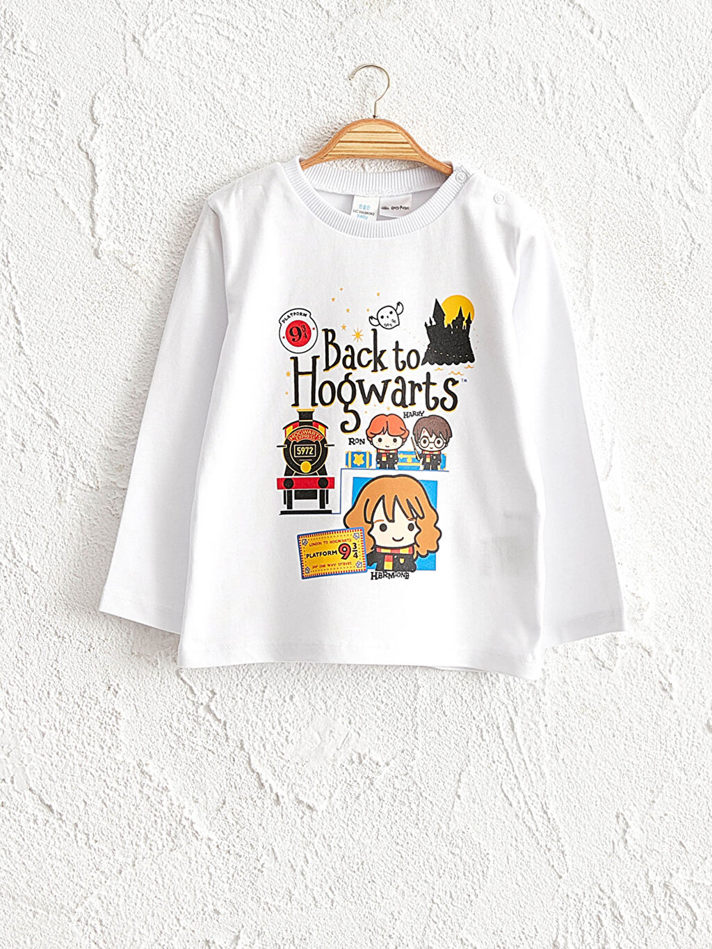 Beyaz Erkek Bebek Harry Potter Baskılı Takım 2�li LC Waikiki