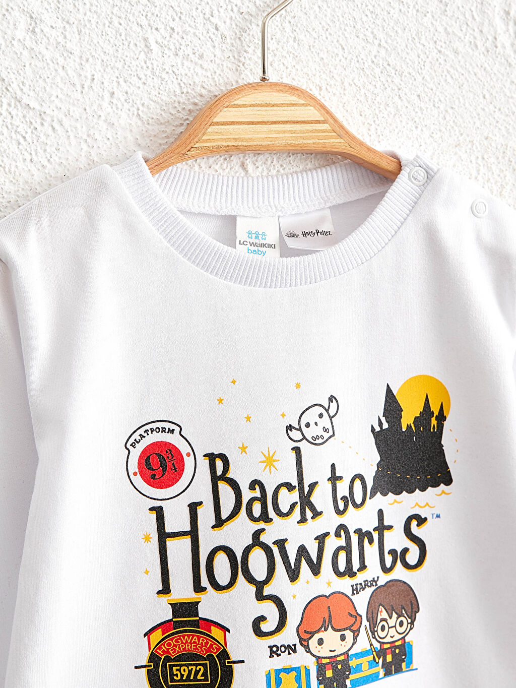 Beyaz Erkek Bebek Harry Potter Baskılı Takım 2�li LC Waikiki