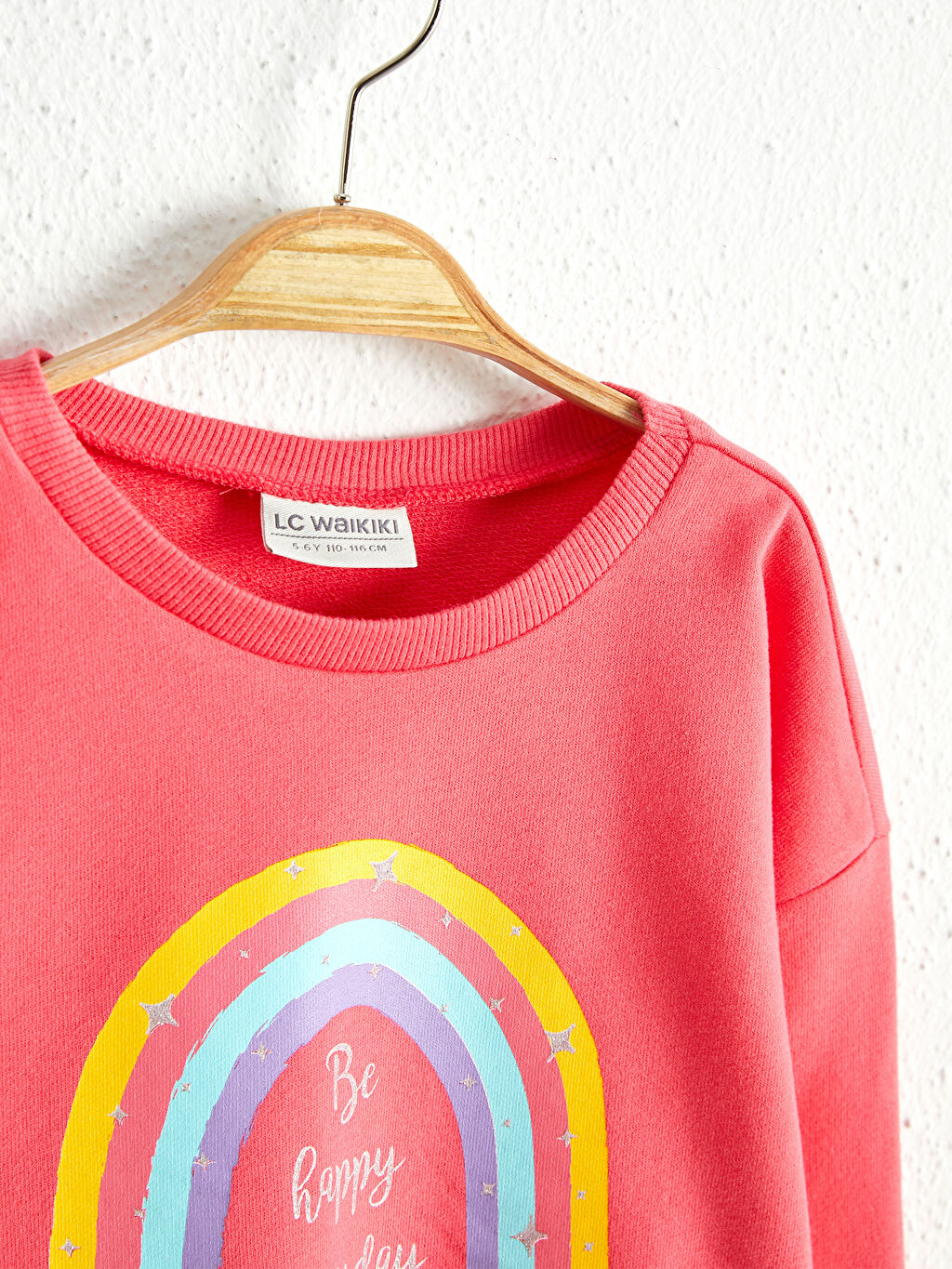 Kirmizi Kiz Cocuk Baskili Sweatshirt 2 Li Lc Waikiki