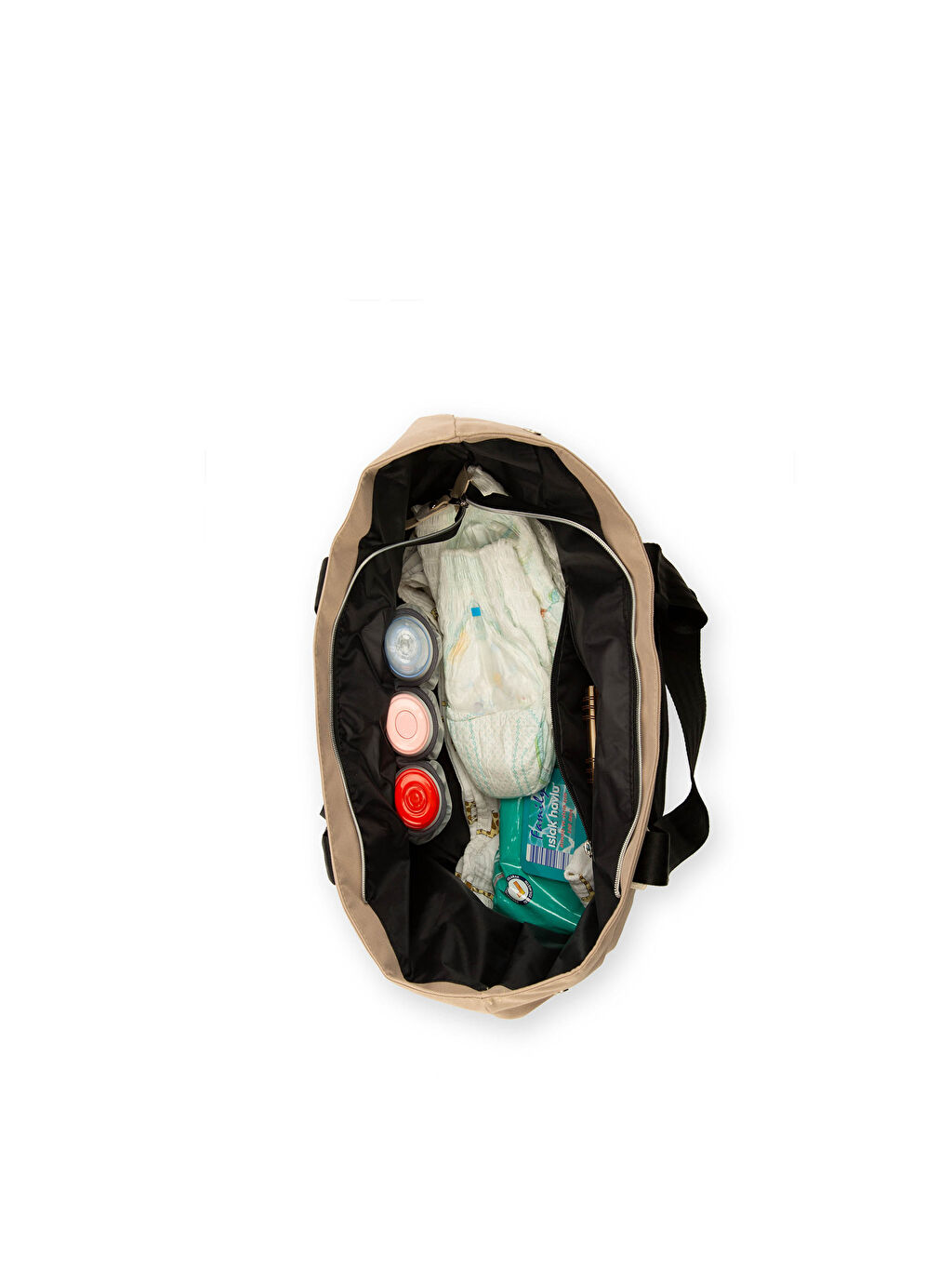 Kahverengi Bagmori Garnili Çıtçıtlı Askılı Anne Bebek Kahverengi Bagmori Garnili Çıtçıtlı Askılı Anne Bebek