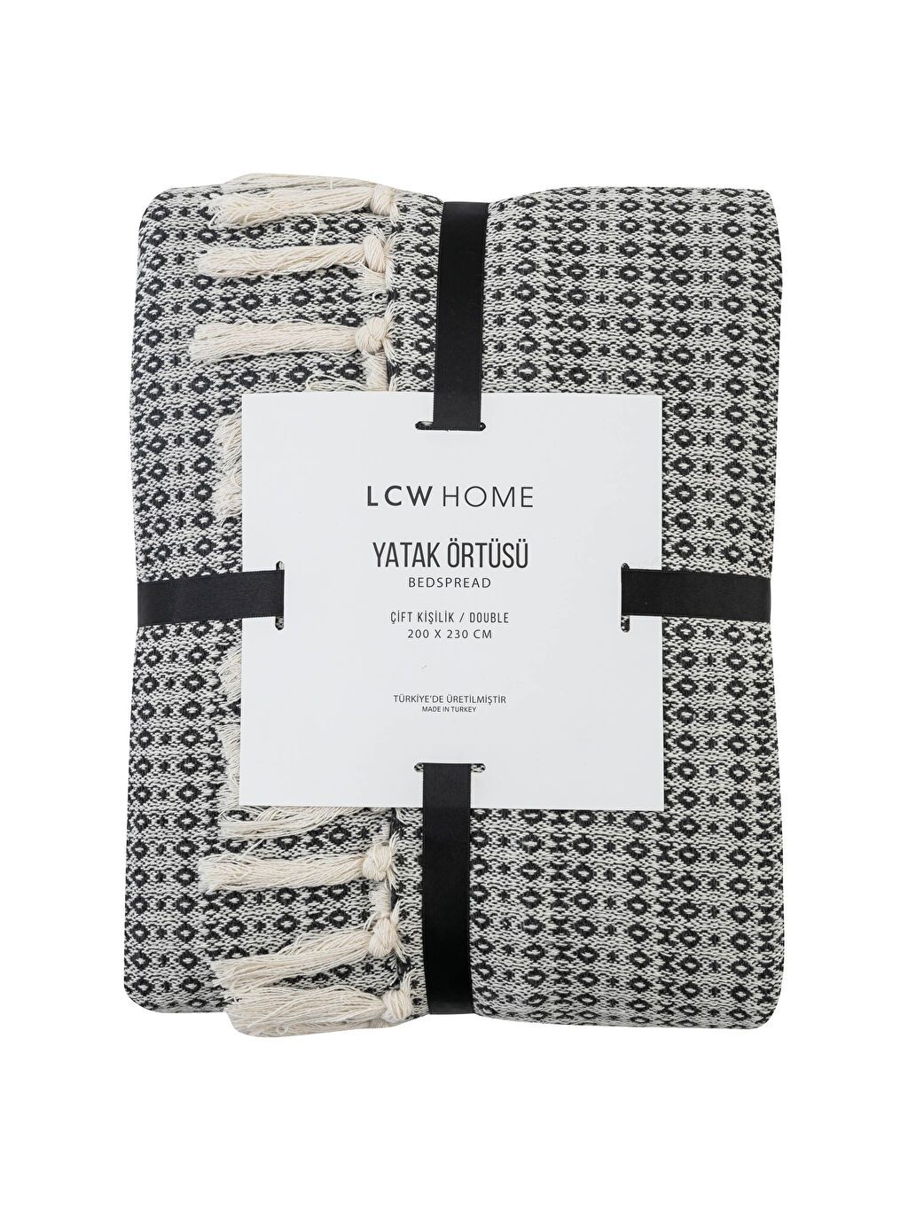 Siyah Çift Kişilik Yatak Örtüsü LC Waikiki