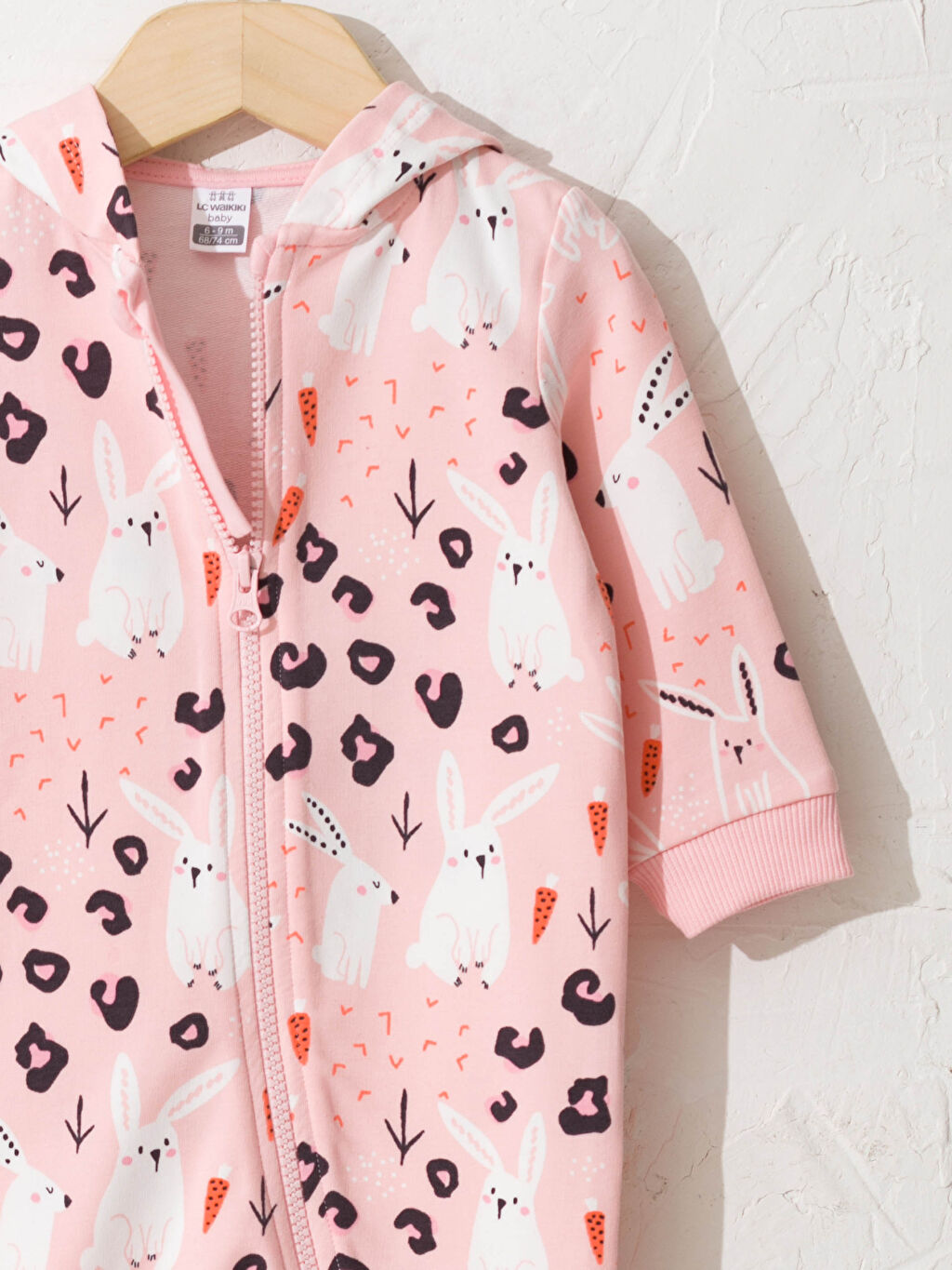 Pembe Kız Bebek Fermuarlı Tulum LC Waikiki