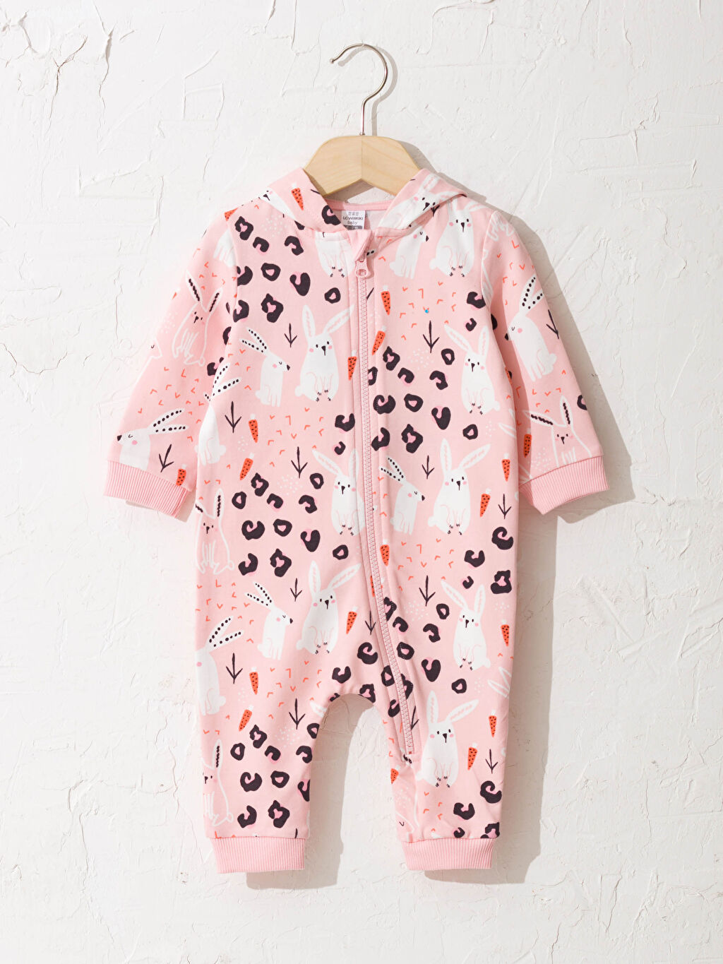 Pembe Kız Bebek Fermuarlı Tulum LC Waikiki