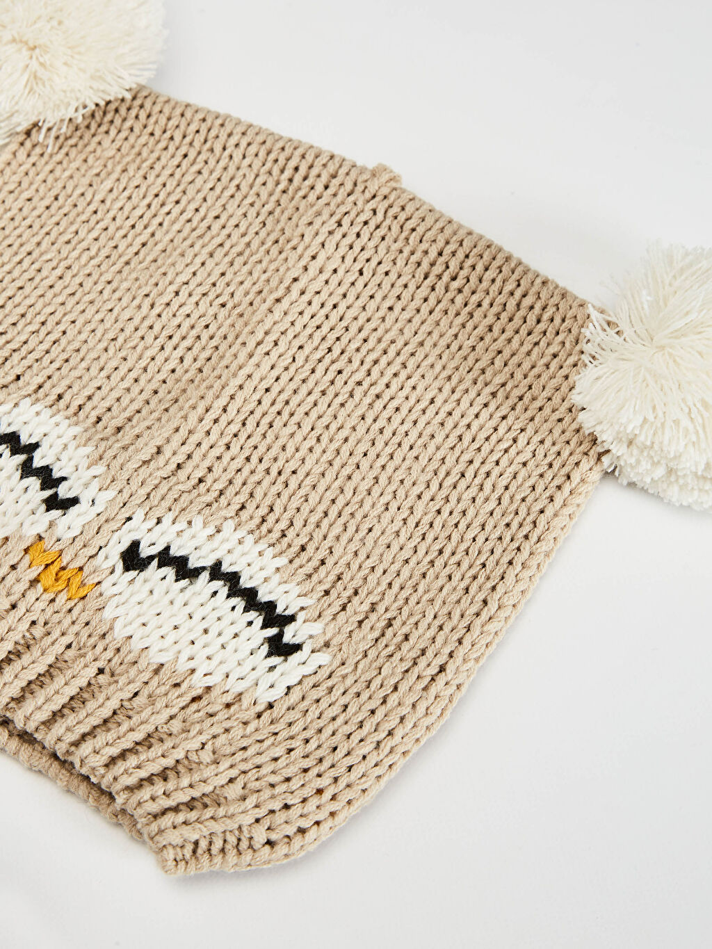 Bej Kız Bebek Triko Atkı ve Bere LC Waikiki