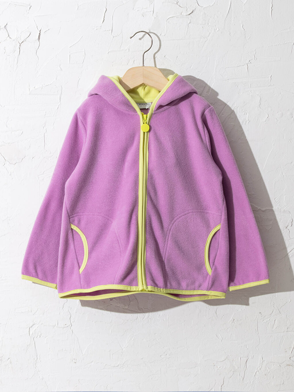 Lila Kiz Cocuk Polar Fermuarli Kapusonlu Sweatshirt Lc Waikiki