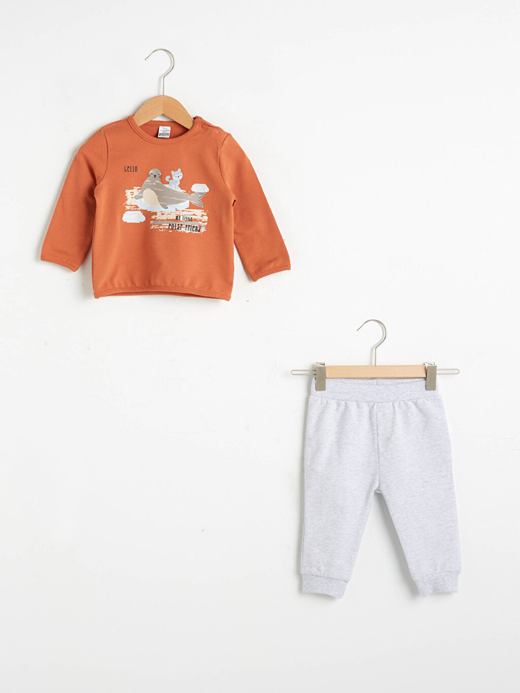 Turuncu Erkek Bebek Sweatshirt Ve Pantolon 0wi964z1 Gpe Lc Waikiki