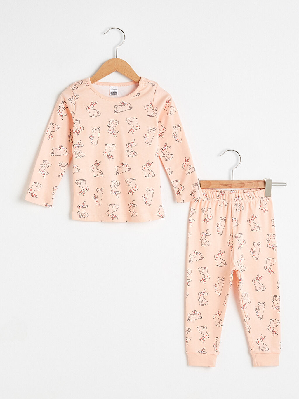 Pembe Kız Bebek Baskılı Pijama Takımı LC Waikiki
