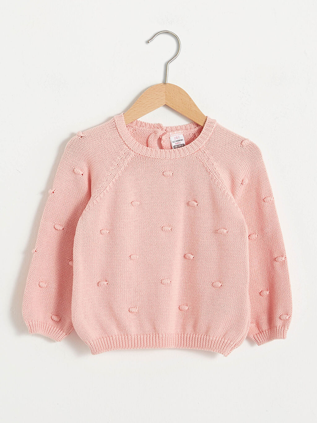 Pembe Kız Bebek Triko Kazak LC Waikiki Pembe Kız Bebek Triko Kazak LC Waikiki