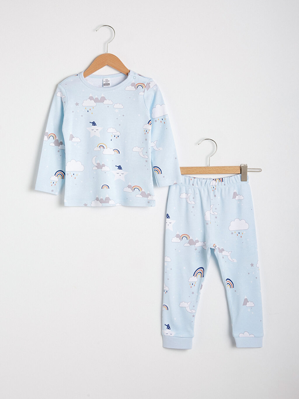 Mavi Erkek Bebek Baskılı Pijama Takım LC Waikiki