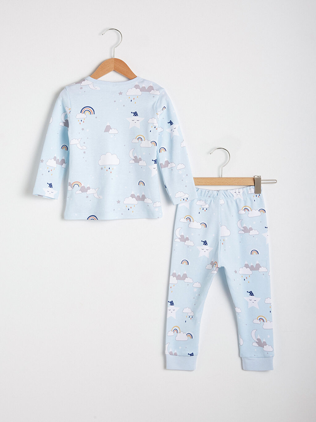 Mavi Erkek Bebek Baskılı Pijama Takım LC Waikiki