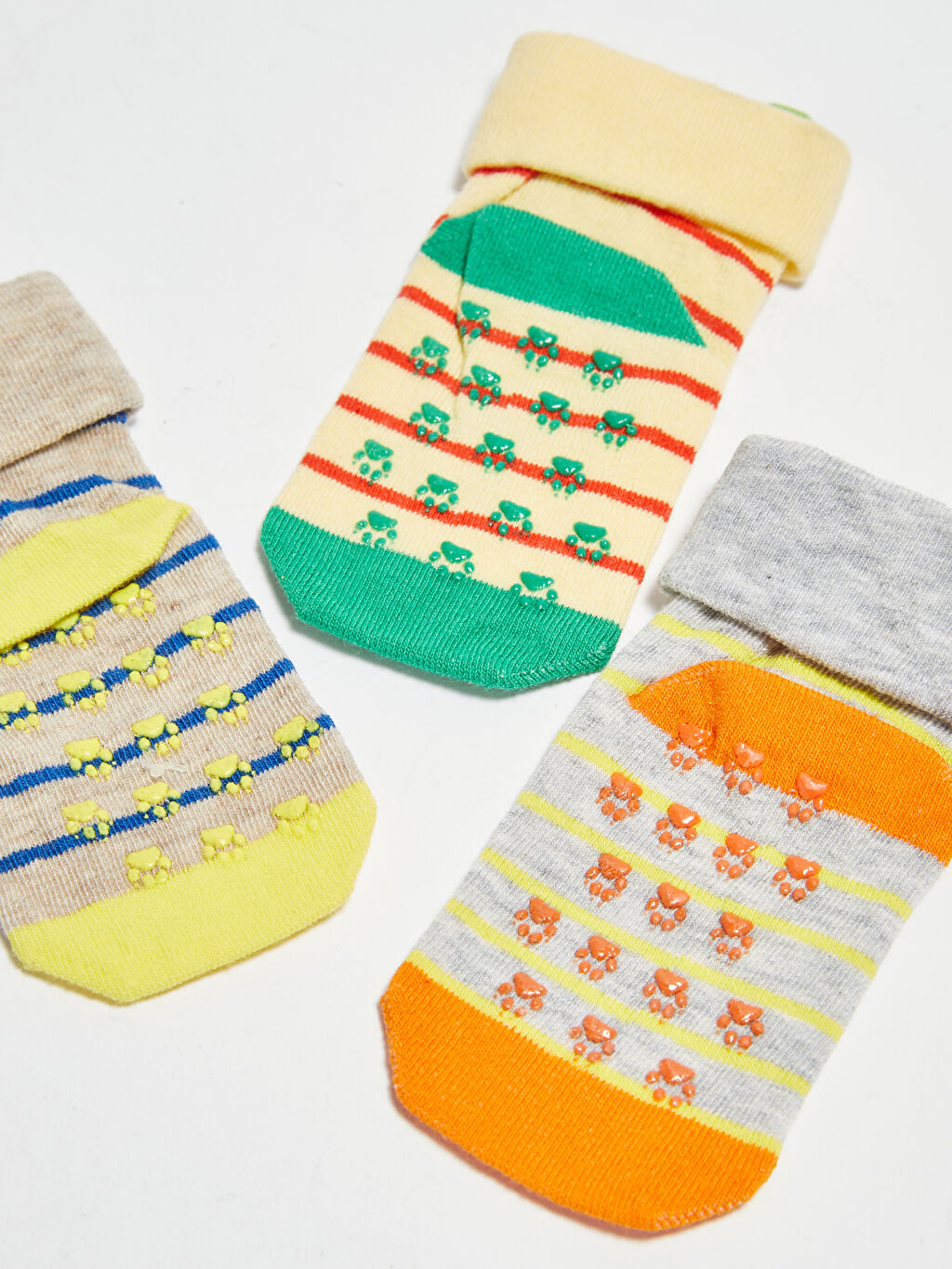 Çok Renkli Baskılı Erkek Bebek Soket Çorap 3�lü LC Waikiki