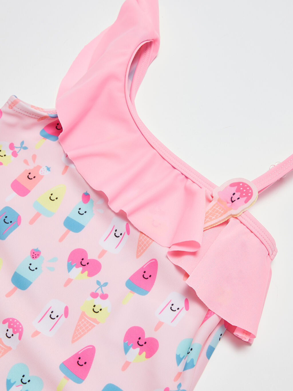Pembe Esnek Kumaştan Baskılı Kız Bebek Mayo LC Waikiki Pembe Esnek Kumaştan Baskılı Kız Bebek Mayo LC Waikiki