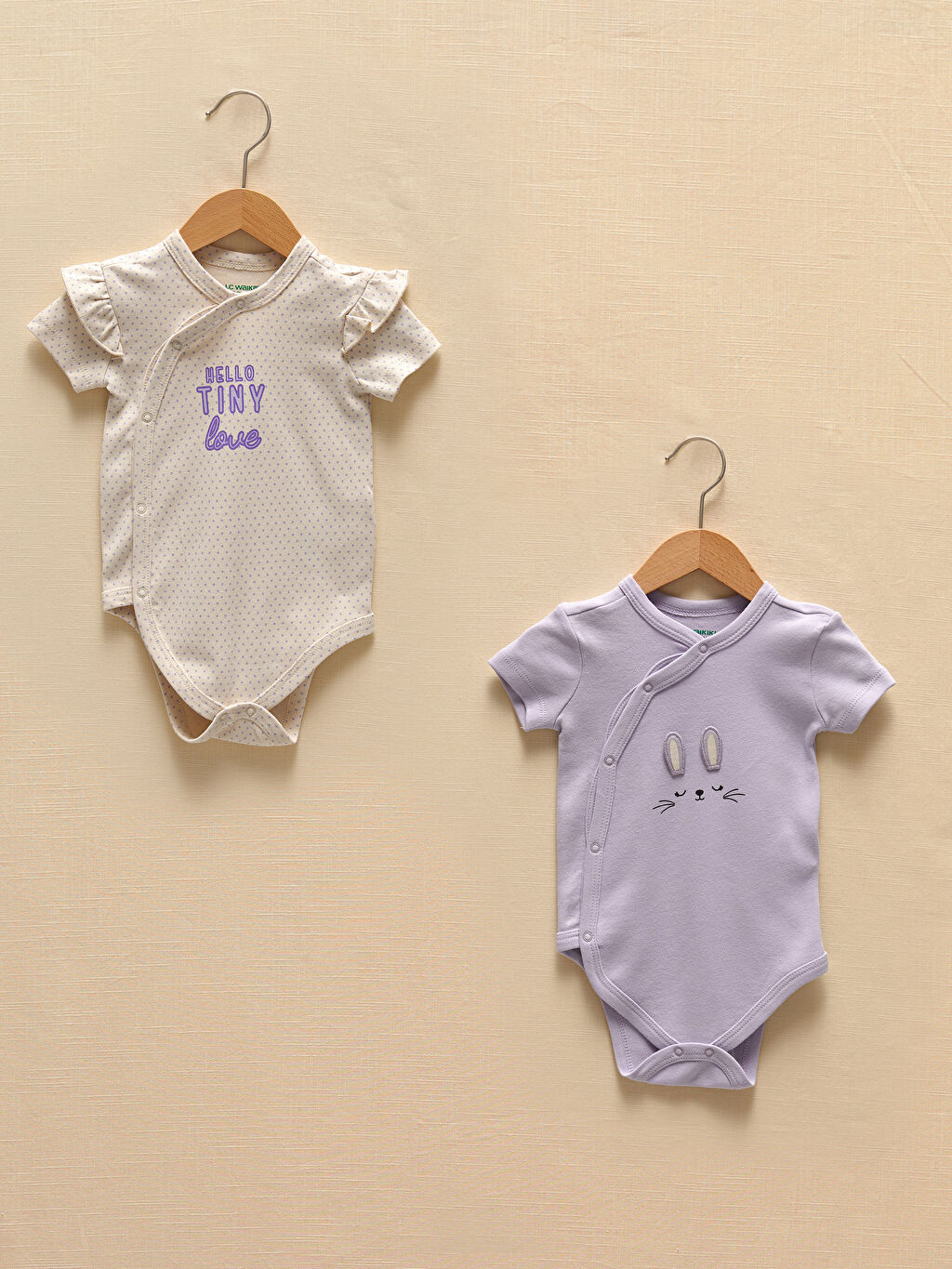 Lila LCW GREEN Zarf Yaka Kısa Kollu Organik Pamuklu Kız