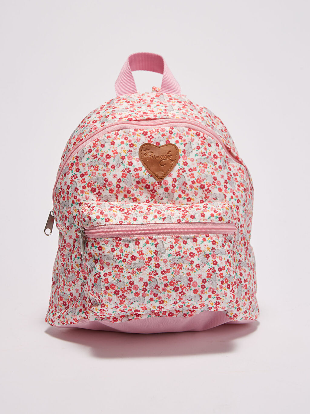 Pembe Kız Çocuk Çiçek Baskılı Sırt Çantası LC Waikiki