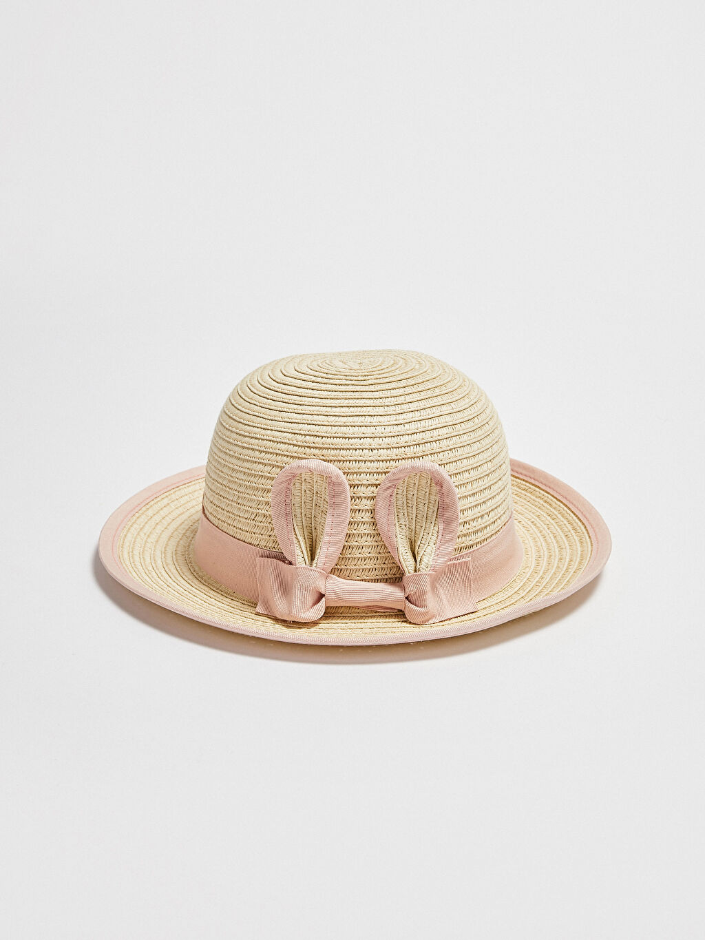 Beyaz Şerit Detaylı Kız Bebek Hasır Şapka LC Waikiki Beyaz Şerit Detaylı Kız Bebek Hasır Şapka LC Waikiki