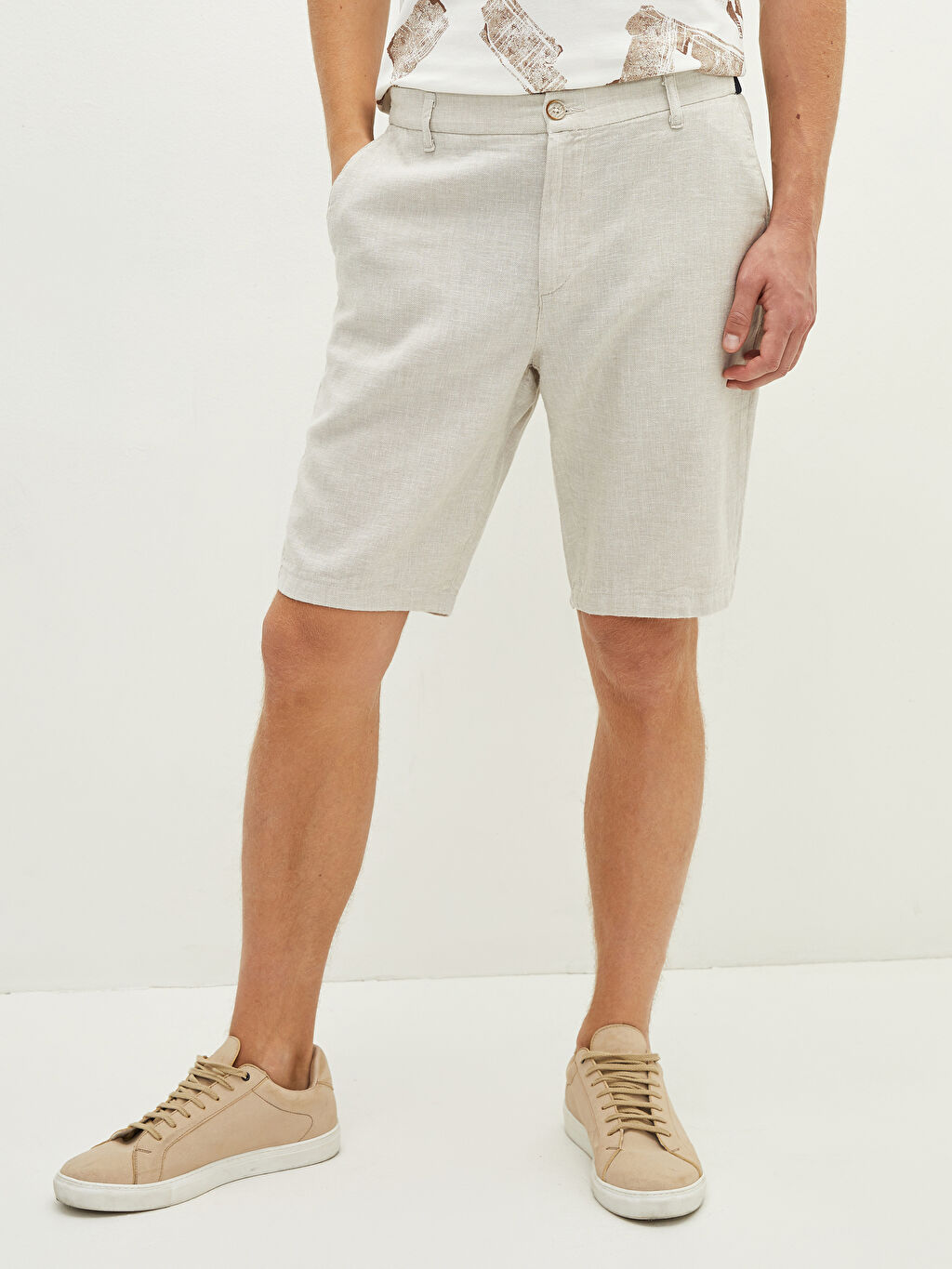 mens slim fit linen shorts