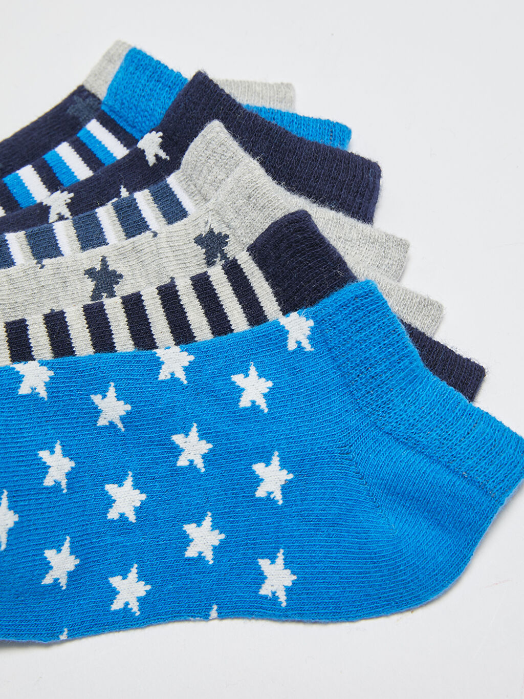 Çok Renkli Desenli Erkek Çocuk Patik Çorap 7�li LC Waikiki