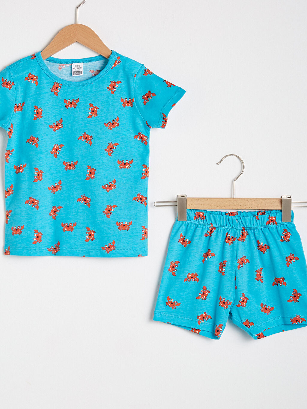 Mavi Erkek Bebek Baskılı Pijama Takım LC Waikiki