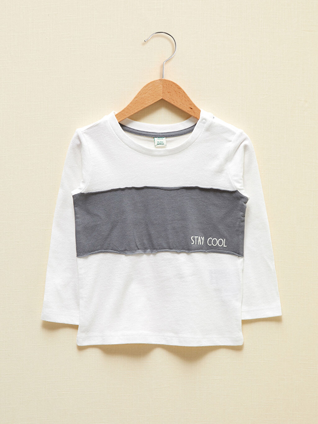 Ekru LCW GREEN Erkek Bebek Organik Pamuklu Tişört LC Waikiki