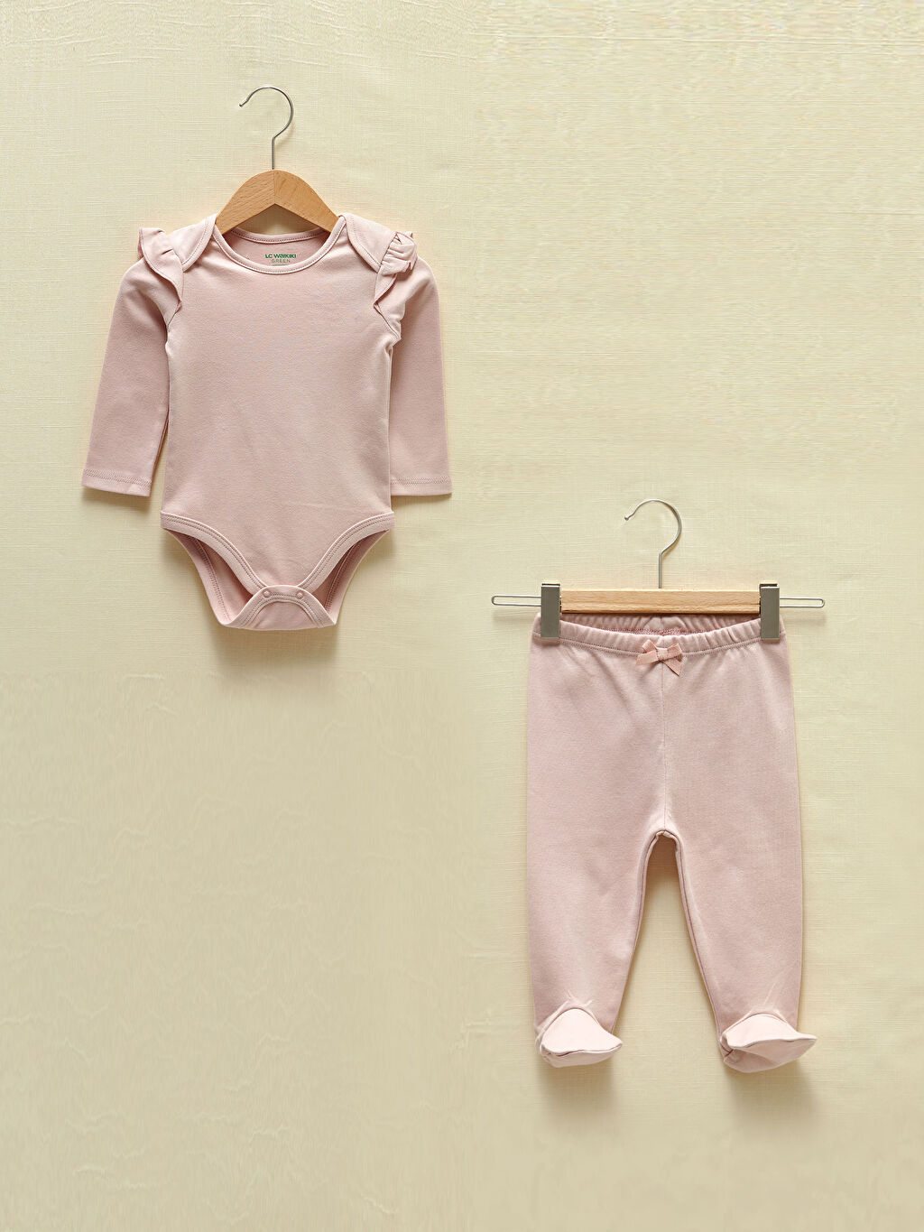 Pembe LCW GREEN Bisiklet Yaka Uzun Kol Basic Organik