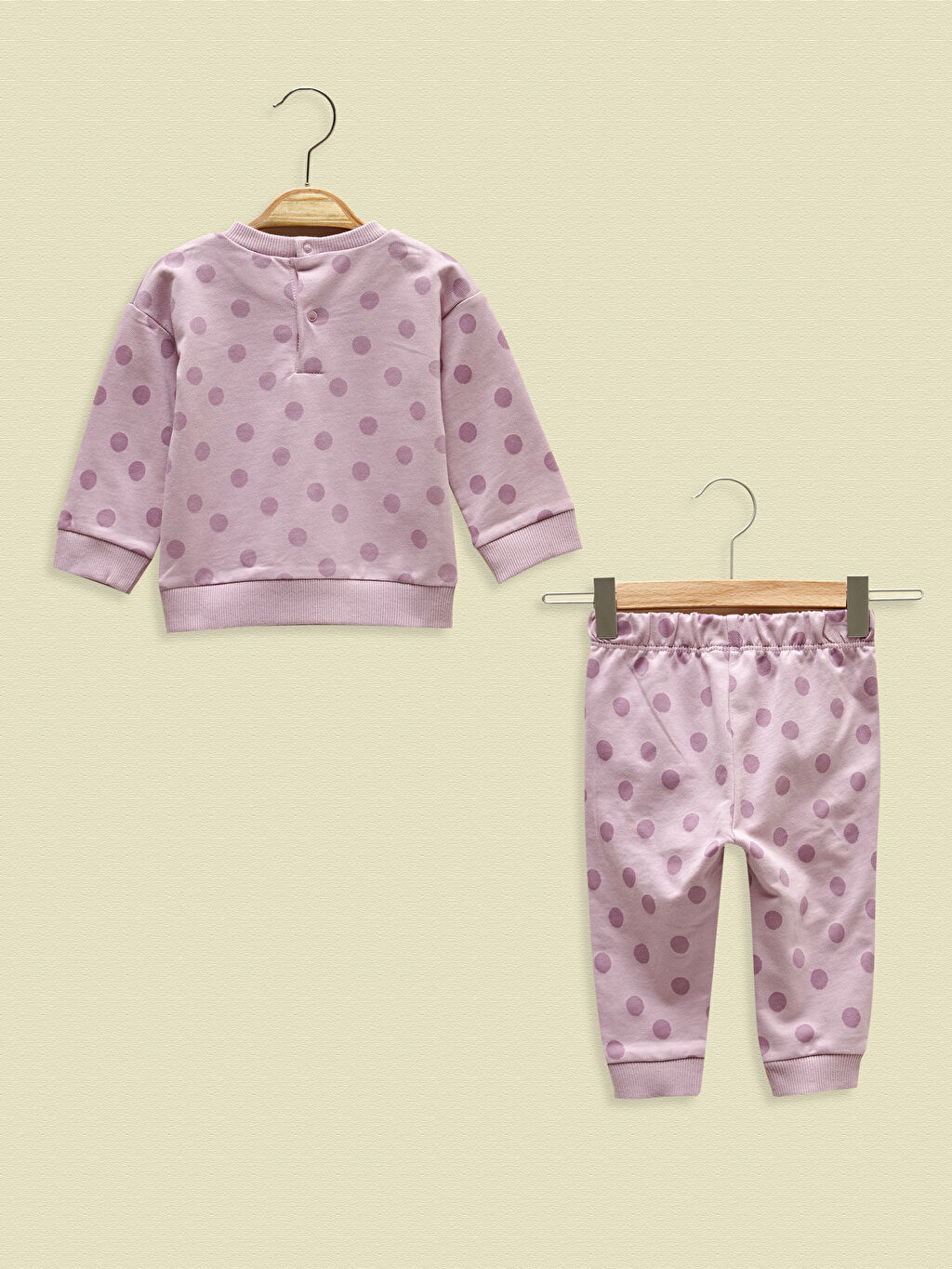 Lila LCW GREEN Bisiklet Yaka Uzun Kol Organik Pamuklu Kız