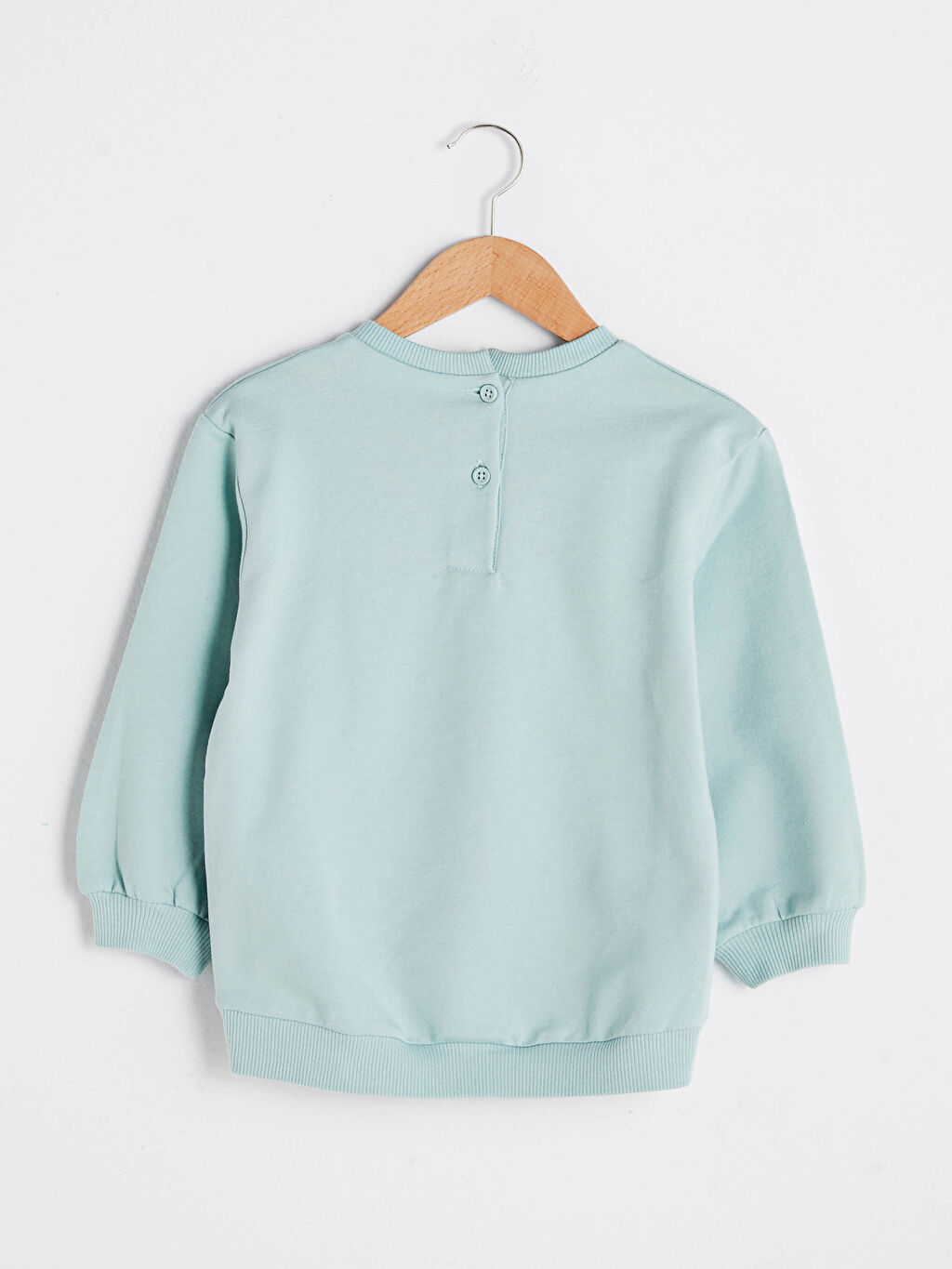 Turkuaz Bisiklet Yaka Uzun Kol Minnie Mouse Baskılı Kız