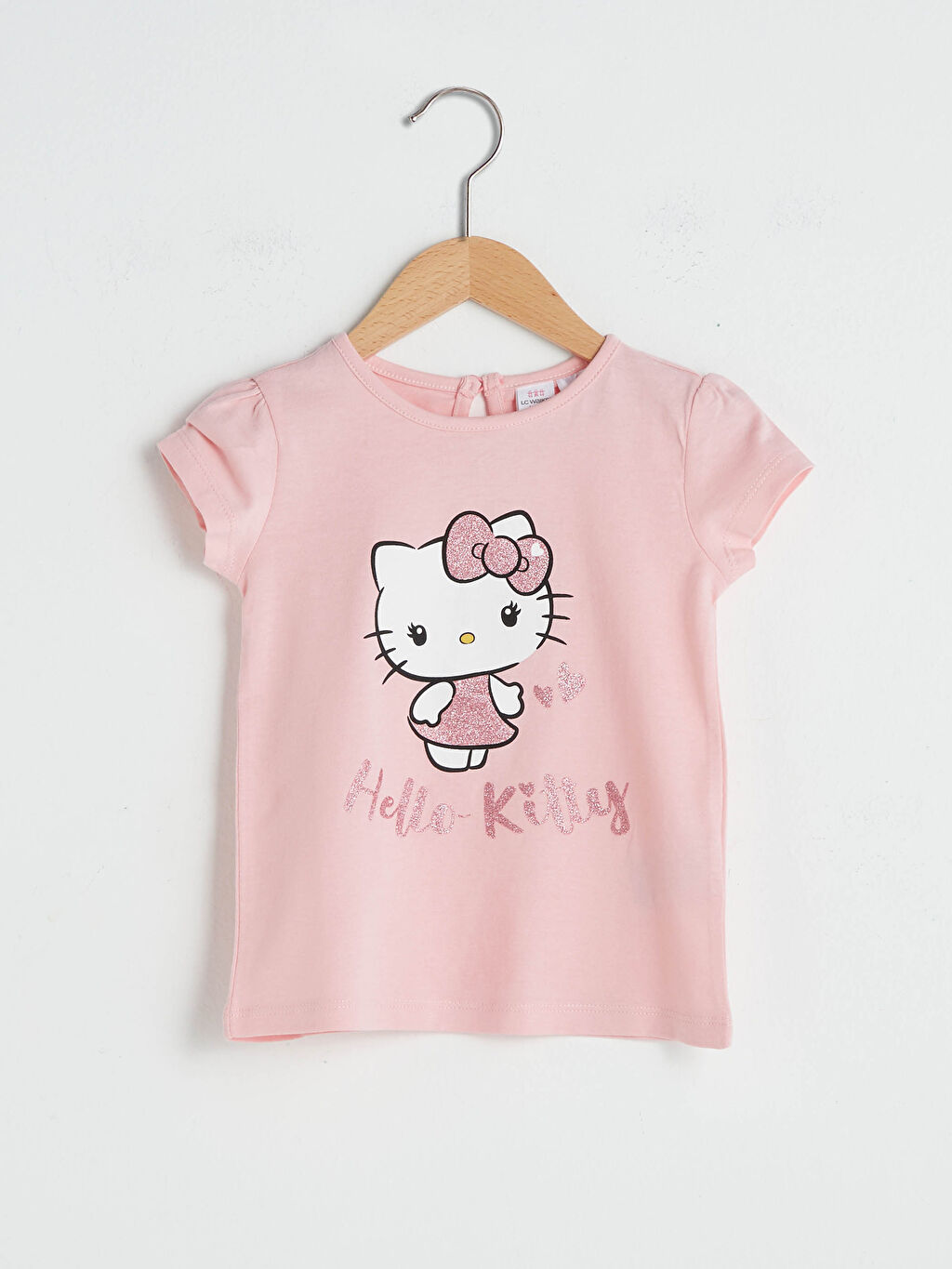 Pembe Bisiklet Yaka Kisa Kollu Hello Kitty Baskili Kiz Bebek Tisort S1dfz1 Gat Lc Waikiki