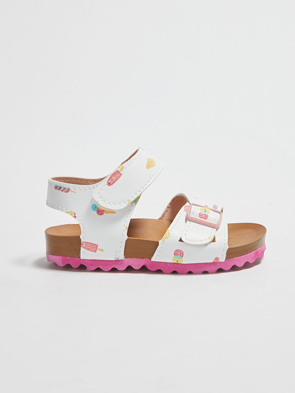 Beyaz Deri Görünümlü Tek Bantlı Kız Bebek Sandalet LC Beyaz Deri Görünümlü Tek Bantlı Kız Bebek Sandalet LC