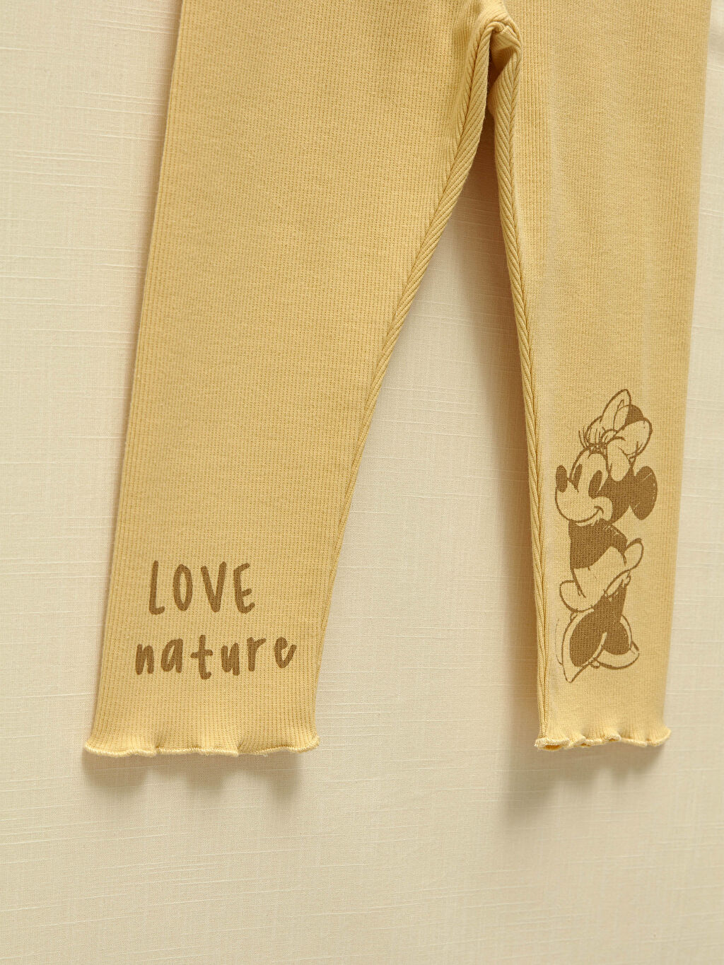 Sarı LCW GREEN Minnie Mouse Baskılı Organik Pamuklu Kız