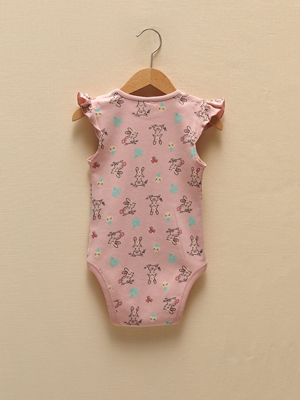 Pembe LCW GREEN Bisiklet Yaka Baskılı Organik Pamuklu Kız