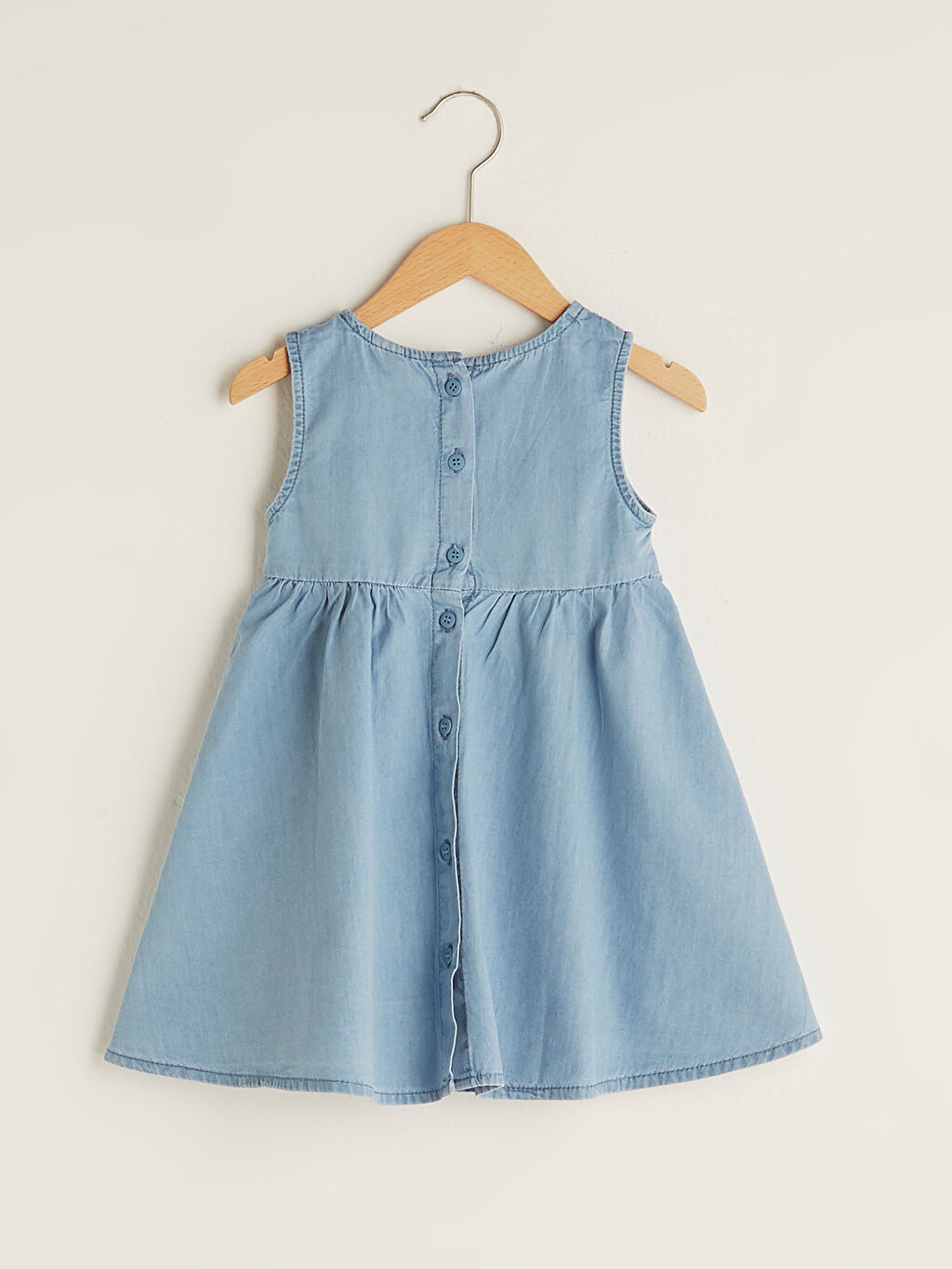 Crew Neck Basic Baby Girl Jean Dress S1JA75Z1507 S1JA75Z1507 LC
