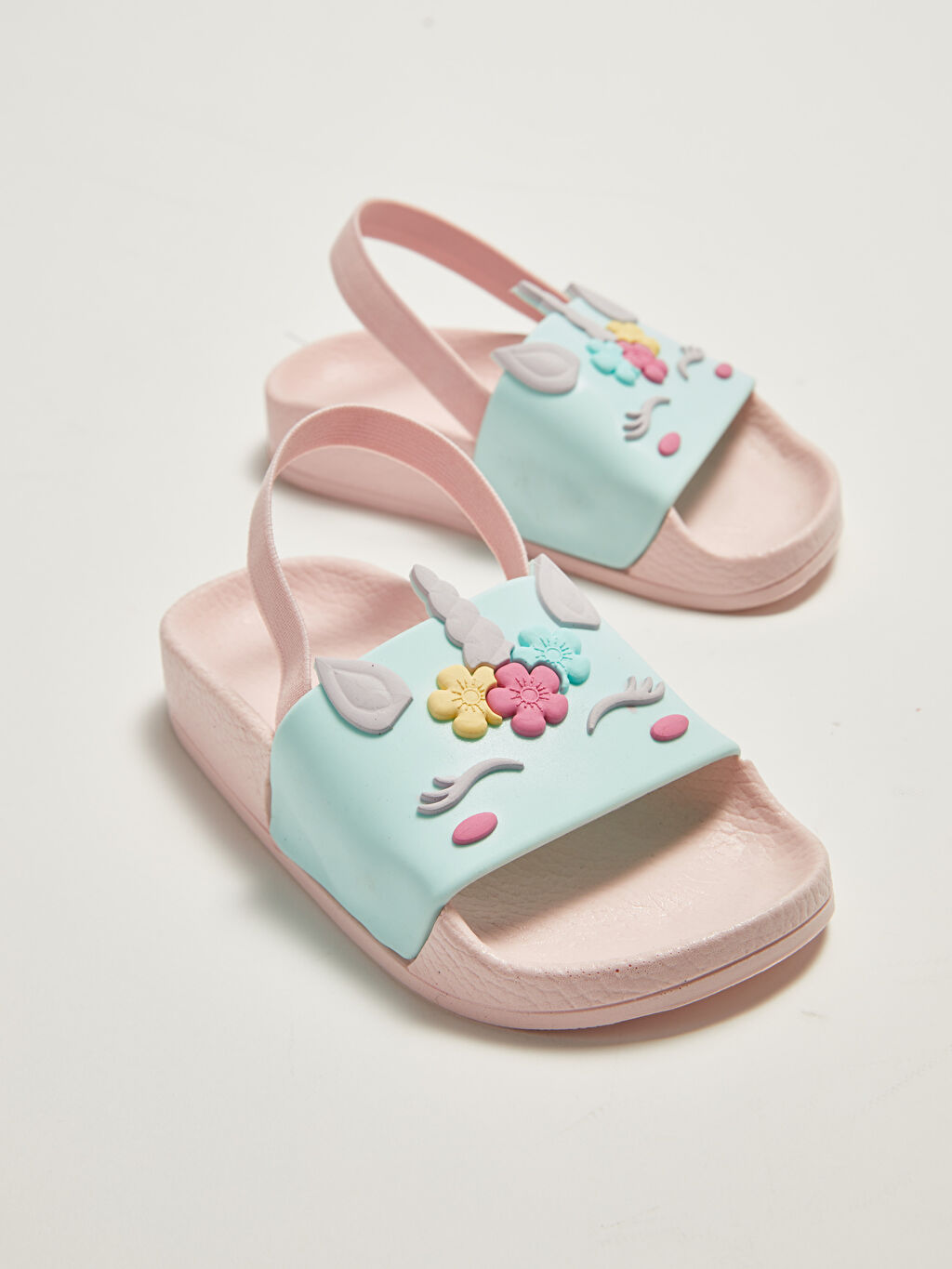 Pembe Tek Bantlı Aplikeli Kız Bebek Plaj Terliği LC Waikiki