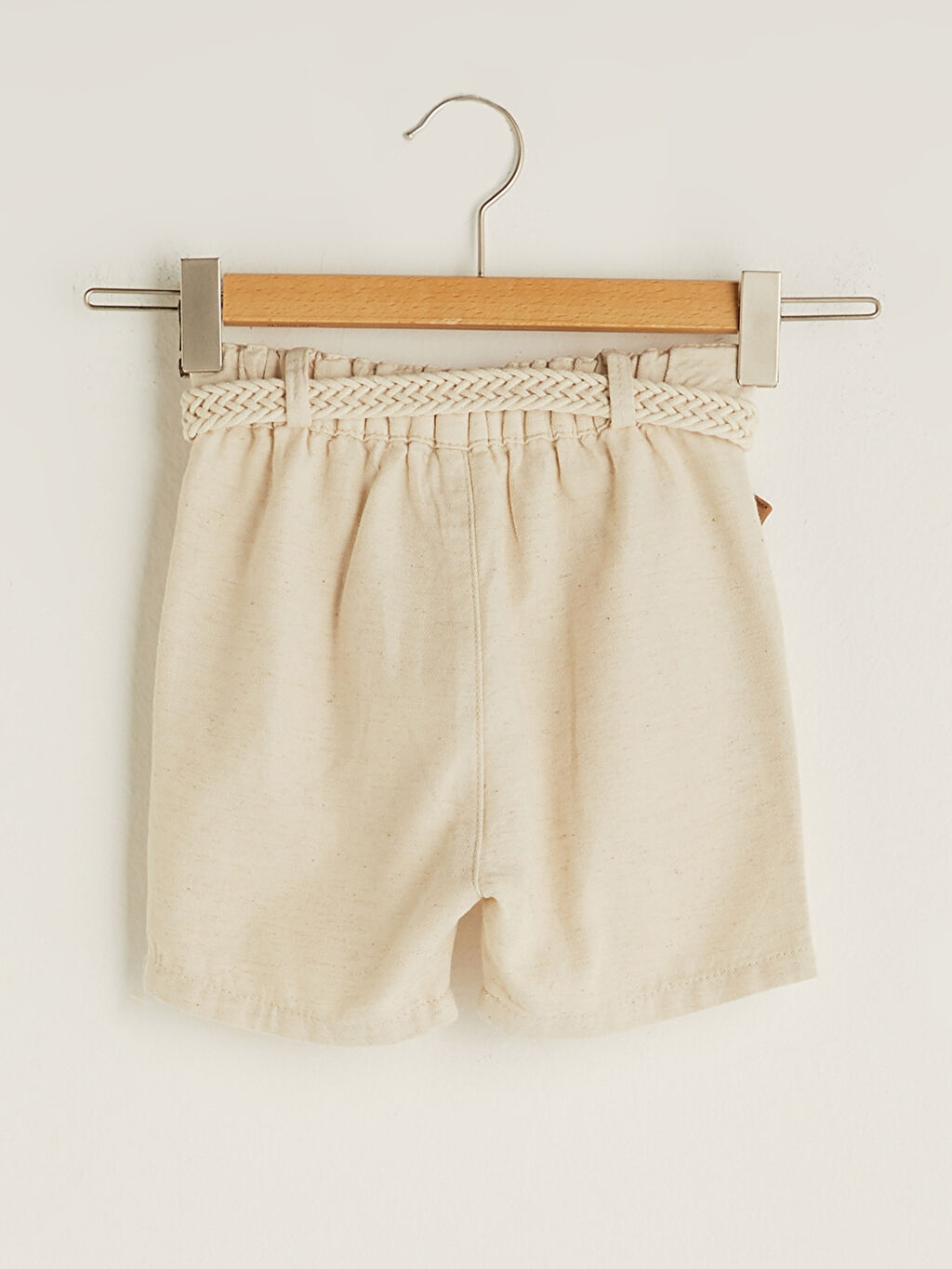 Elastic Waist Basic Baby Boy Shorts and Belt Set of 2 S1KI72Z1PRR