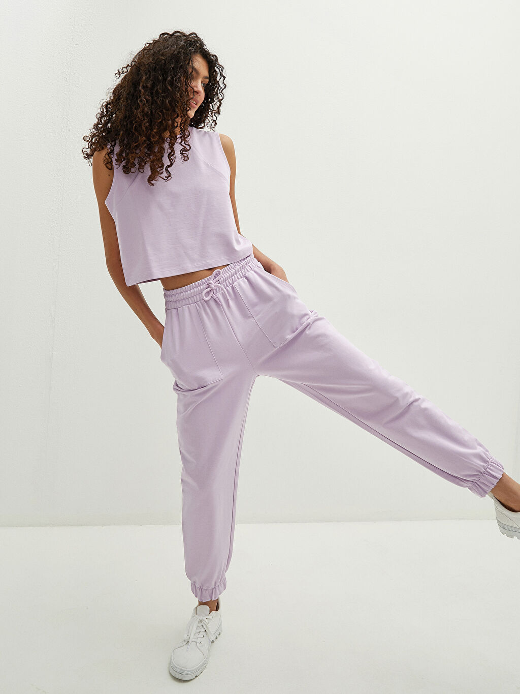 Lila Lcw Casual Beli Lastikli Duz Cep Detayli Kadin Esofman Alti S1l749z8 G3w Lc Waikiki