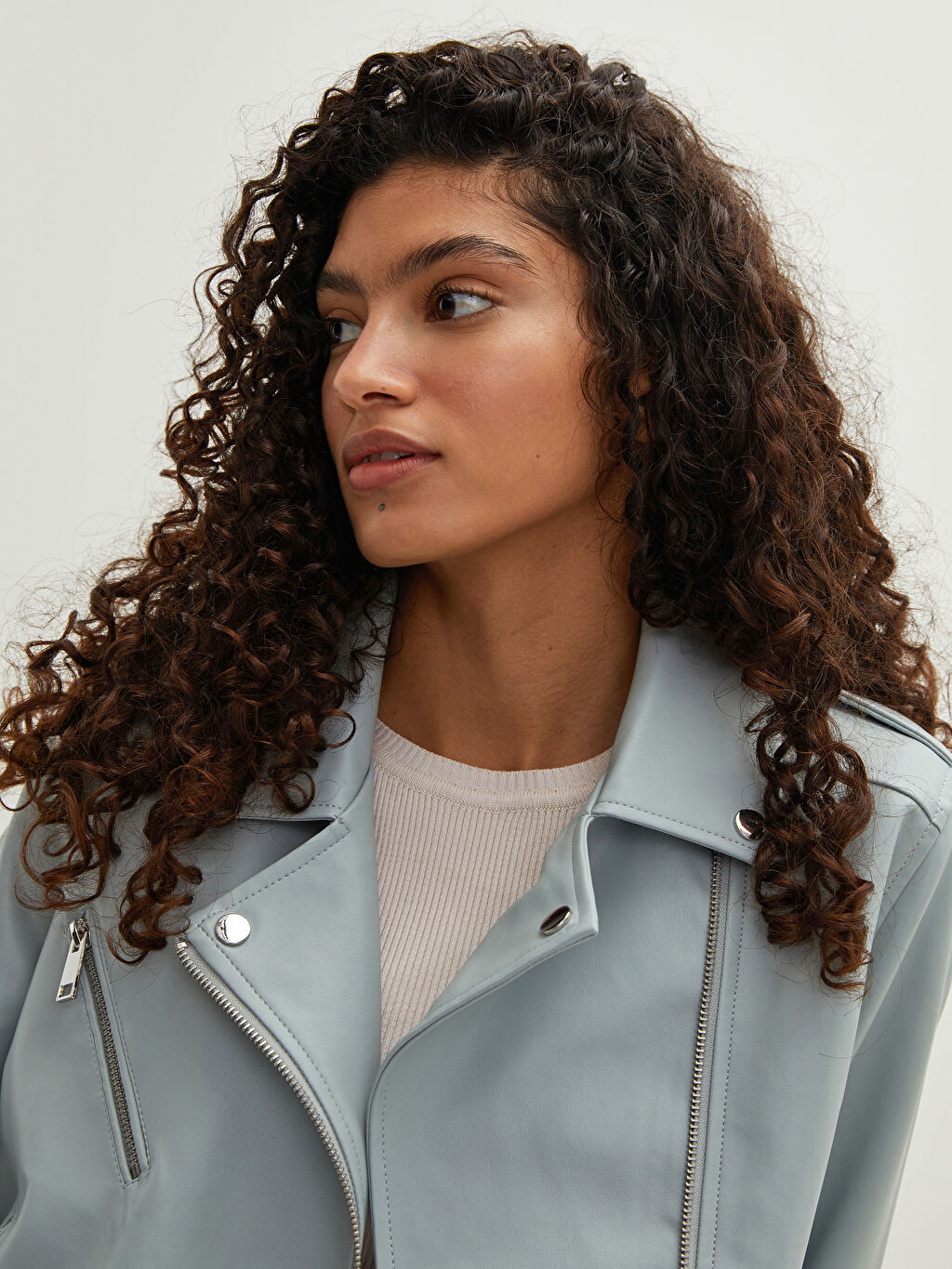 lcw casual leather jacket