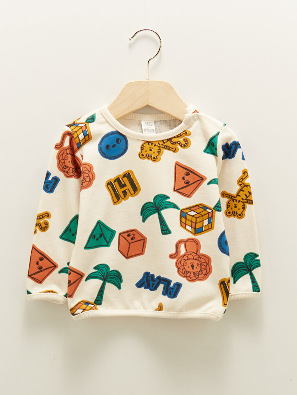 Ekru Bisiklet Yaka Uzun Kollu Desenli Erkek Bebek Sweatshirt Wz1 Fes Lc Waikiki Ekru Bisiklet Yaka Uzun Kollu Desenli Erkek Bebek Sweatshirt Wz1 Fes Lc Waikiki