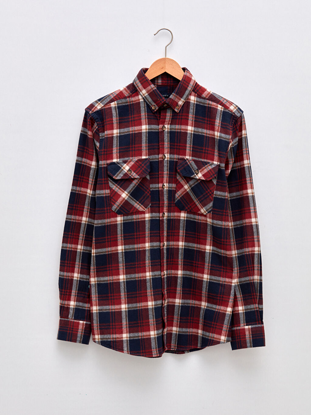 Regular Fit Long Sleeve Plaid Gabardine Men's Lumberjack Shirt ...