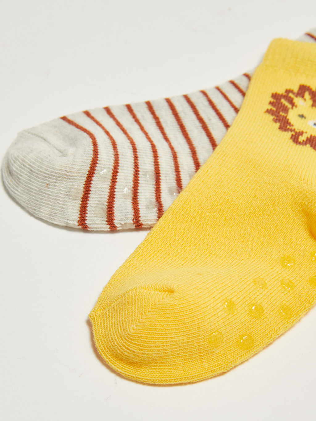 Sarı Çizgili Erkek Bebek Soket Çorap 3�lü LC Waikiki