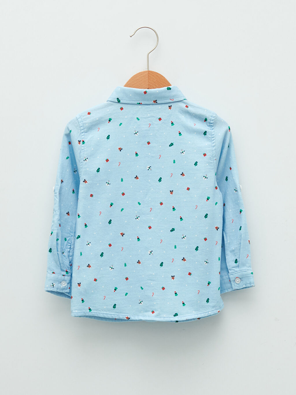 Long Sleeve Christmas Themed Baby Boy Shirt and Bow Tie 2Pack Set