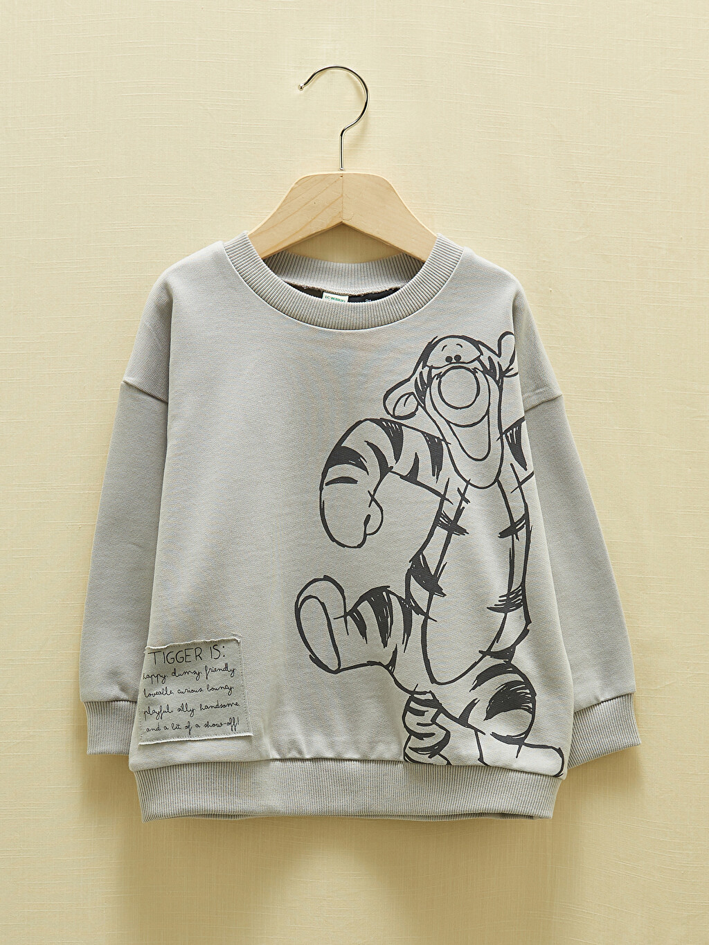 Gri Lcw Green Bisiklet Yaka Uzun Kollu Winnie The Pooh Organik Pamuklu Erkek Bebek Sweatshirt W1as90z1 Kxv Lc Waikiki