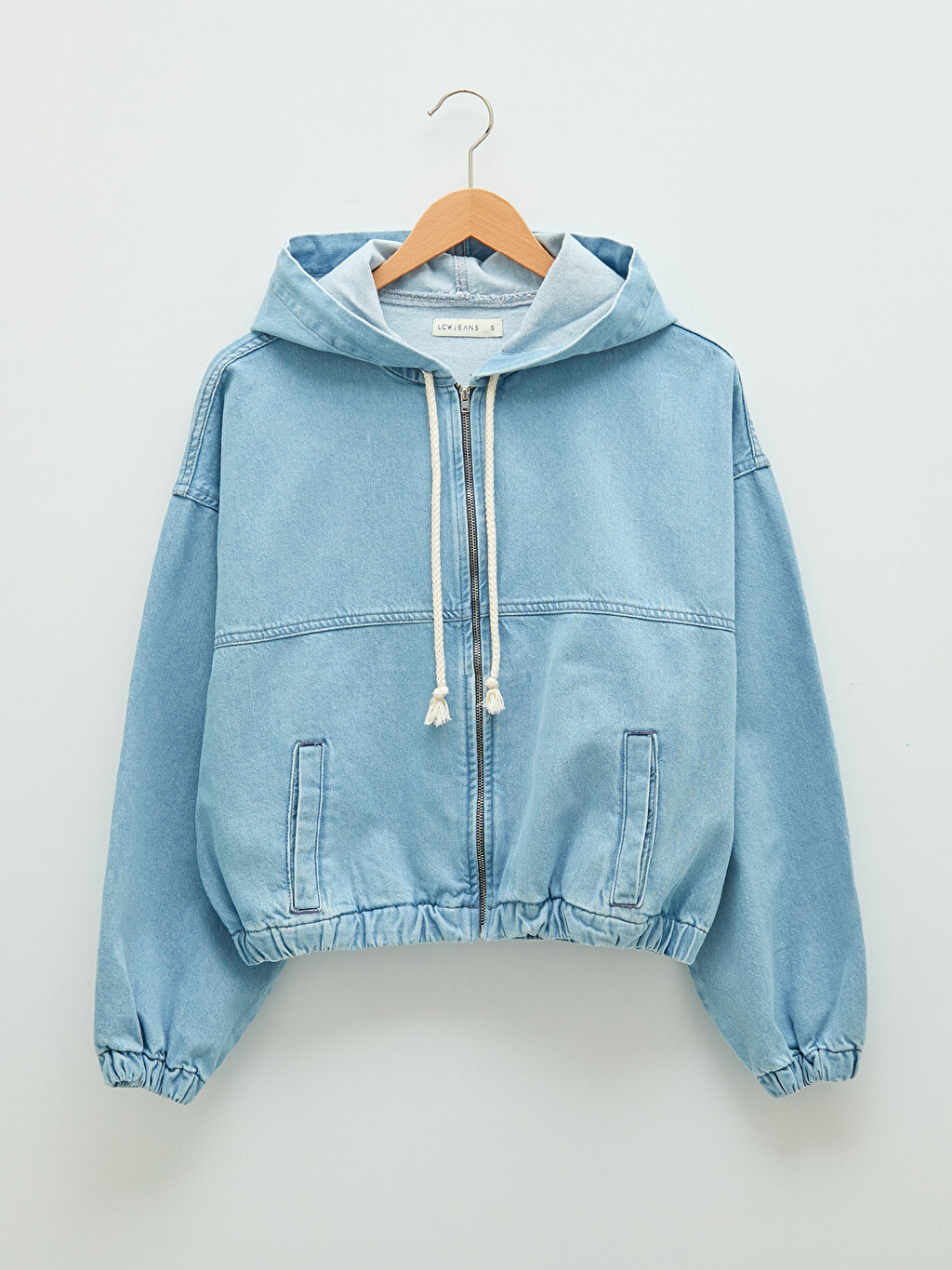 LCW CASUAL Hooded Collar Straight Long 