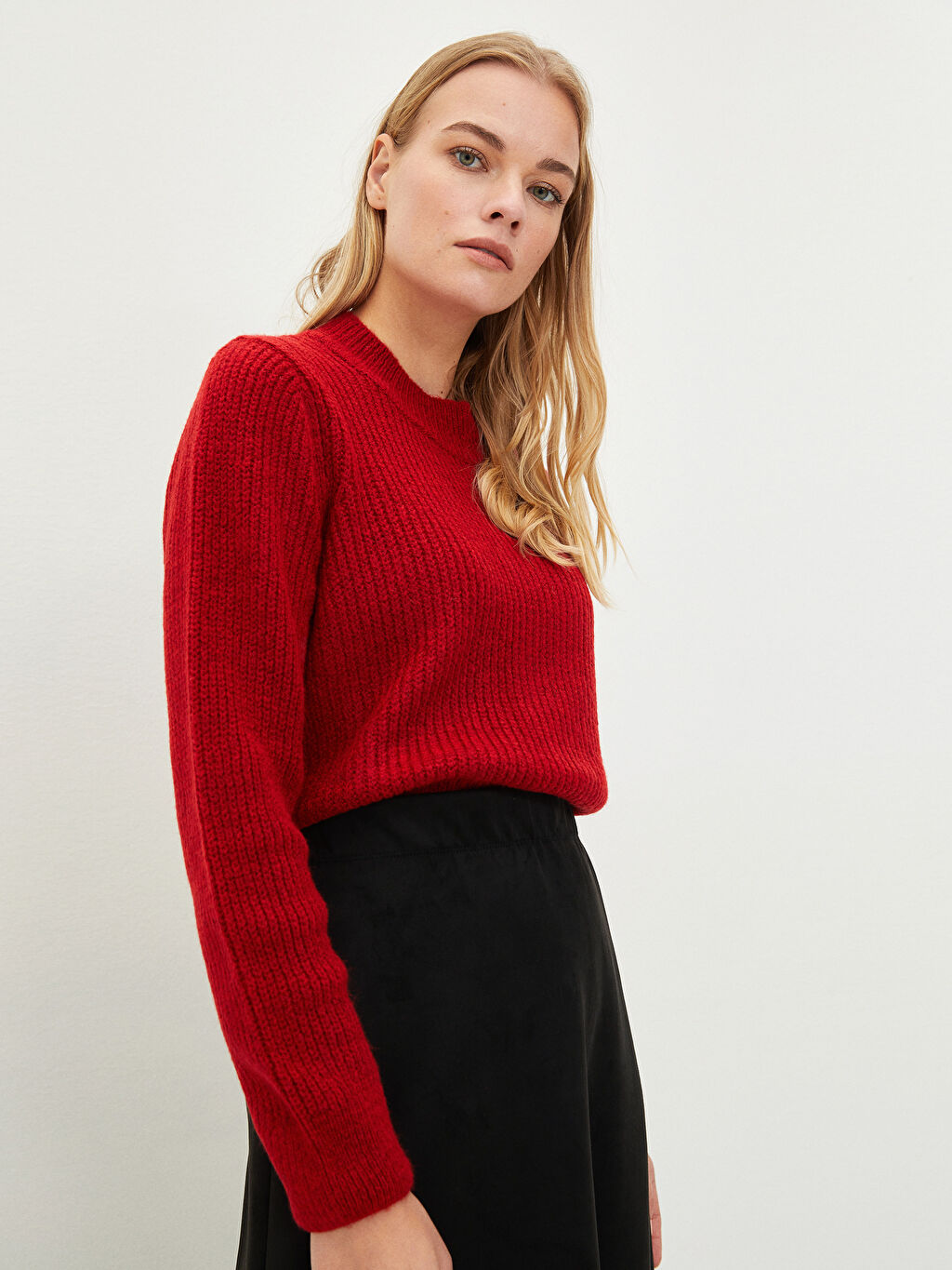 Plain red jumper women's Clearance
