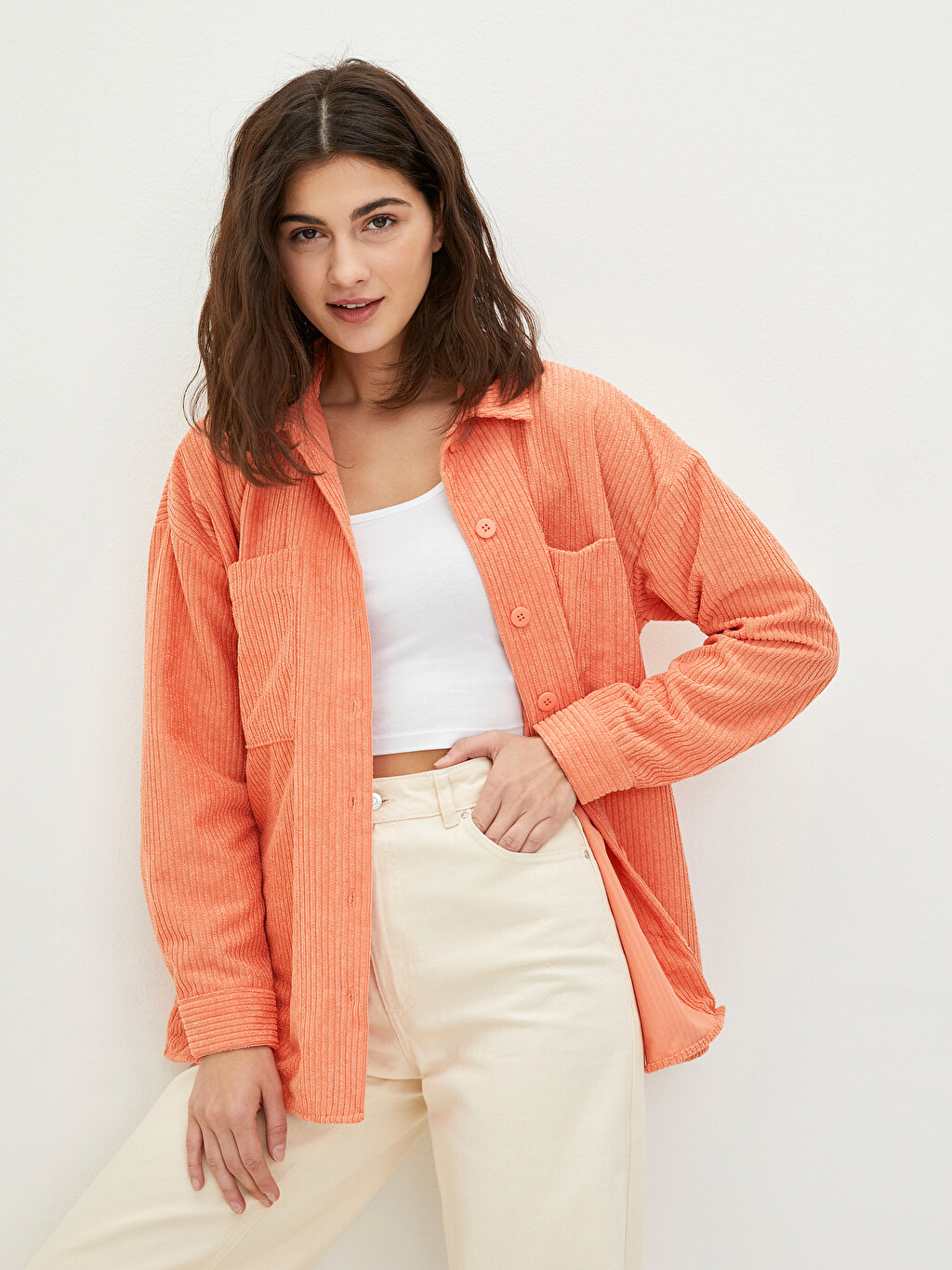 LCW CASUAL Long Sleeved Velvet Women's 