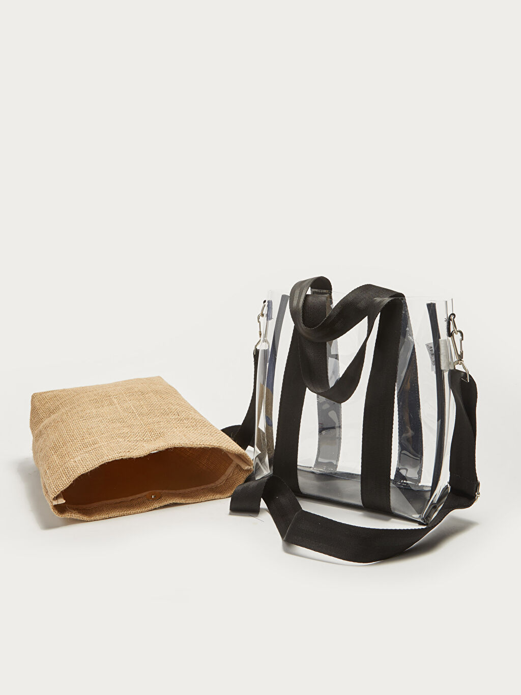 Bej Hasir Ic Bolmeli Kadin Seffaf Kol Cantasi W1gq50z8 Cr8 Lc Waikiki